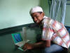 hassan showing his project - the computer